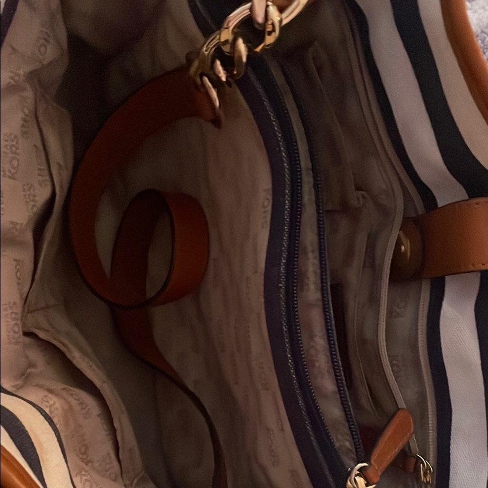 Michael Kors Brown and Blue Satchel Bag - Picture 3 of 5